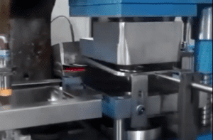 Automatic rectangular can lid hole punching machine